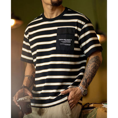 ボーダー ポケット Tシャツ　M10686