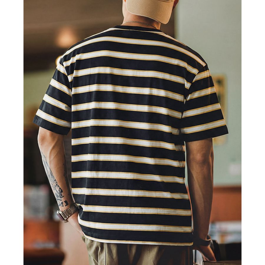 ボーダー ポケット Tシャツ　M10686