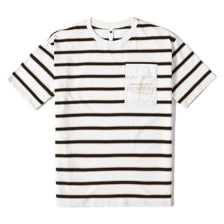 ボーダー ポケット Tシャツ　M10686