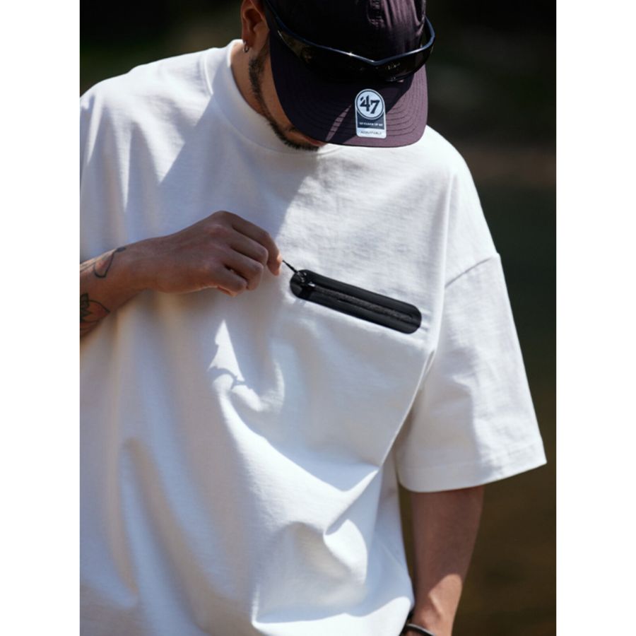 ヘビーウェイト ジップポケット Tシャツ　M10700