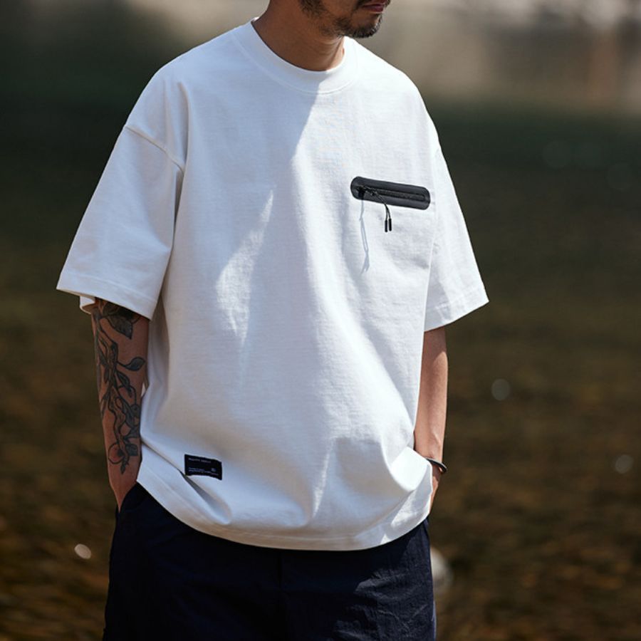 ヘビーウェイト ジップポケット Tシャツ　M10700
