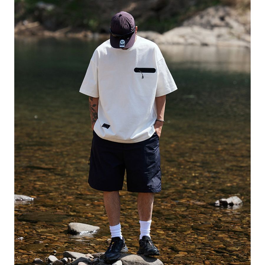 ヘビーウェイト ジップポケット Tシャツ　M10700