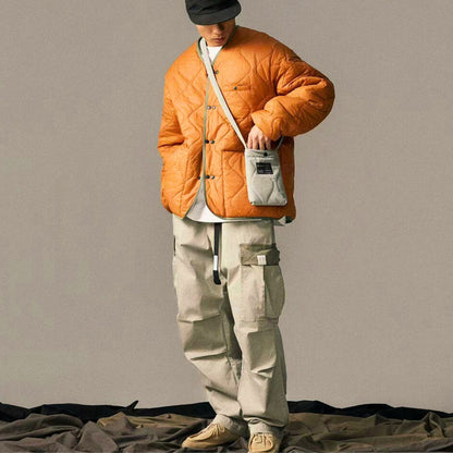 リバーシブル キルティングジャケット ミニショルダーバッグ付　M10626