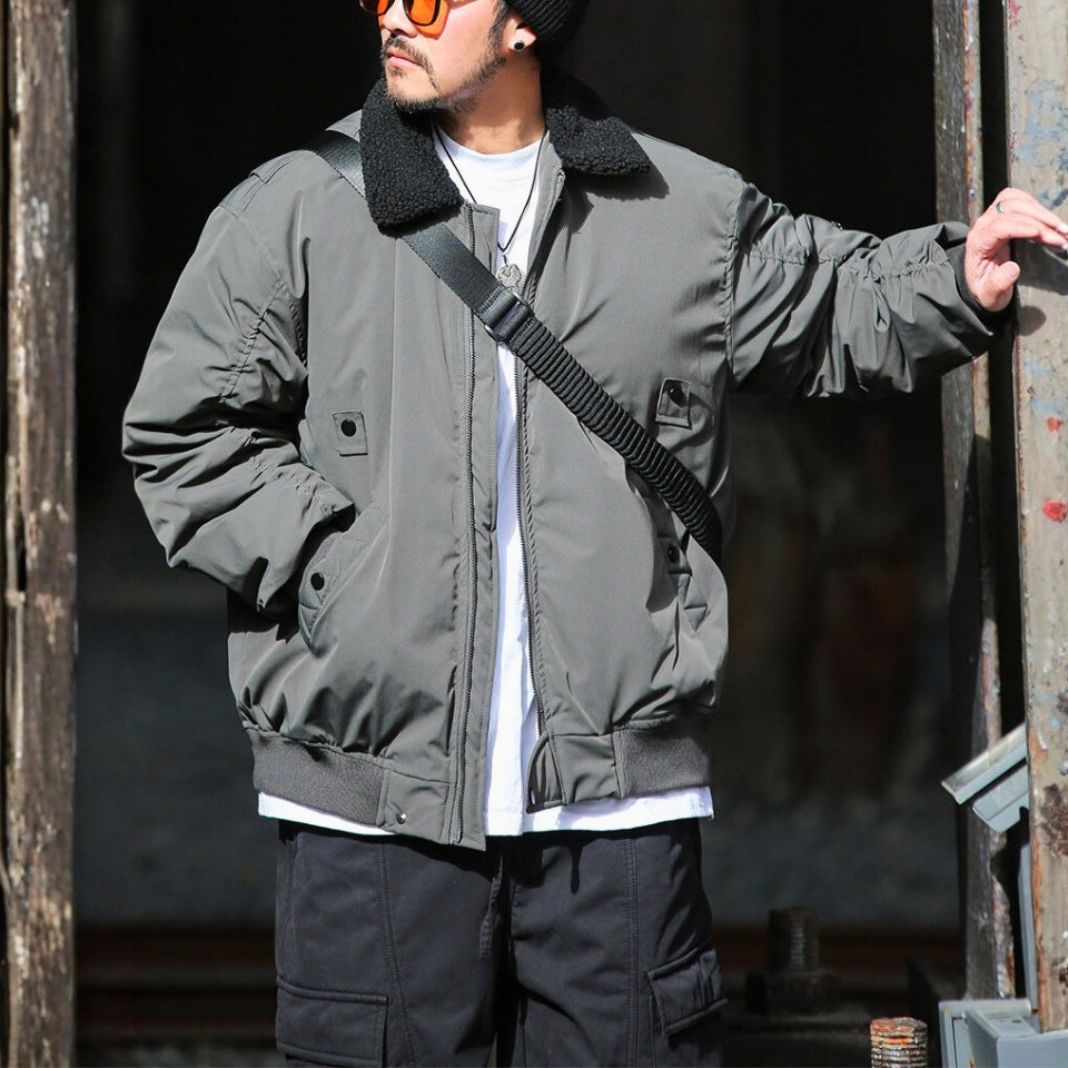 ボア襟 ダウンブルゾン　M10640