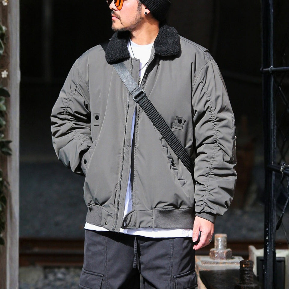 ボア襟 ダウンブルゾン　M10640