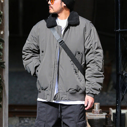 ボア襟 ダウンブルゾン　M10640