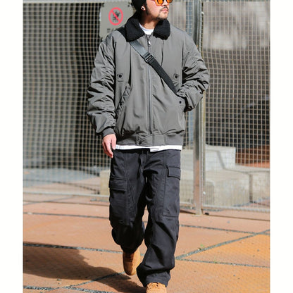 ボア襟 ダウンブルゾン　M10640