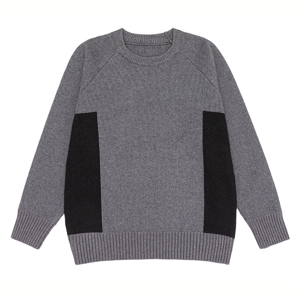 配色切替 クルーネック ニット　M10641