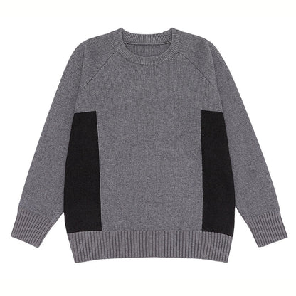 配色切替 クルーネック ニット　M10641