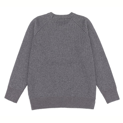 配色切替 クルーネック ニット　M10641