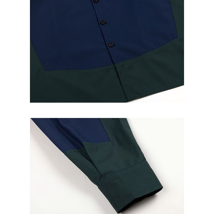 切り替えデザイン 長袖シャツ　M10380