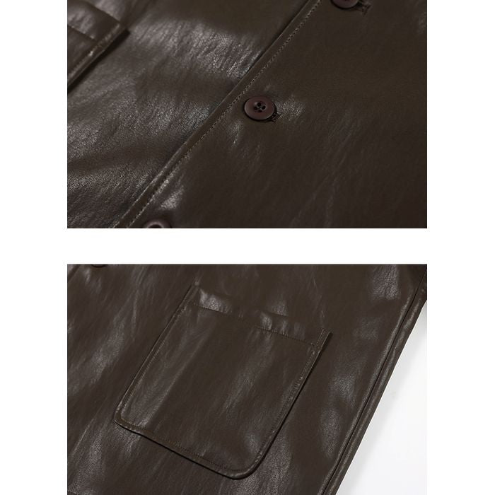 フェイクレザー ジャケット M10385