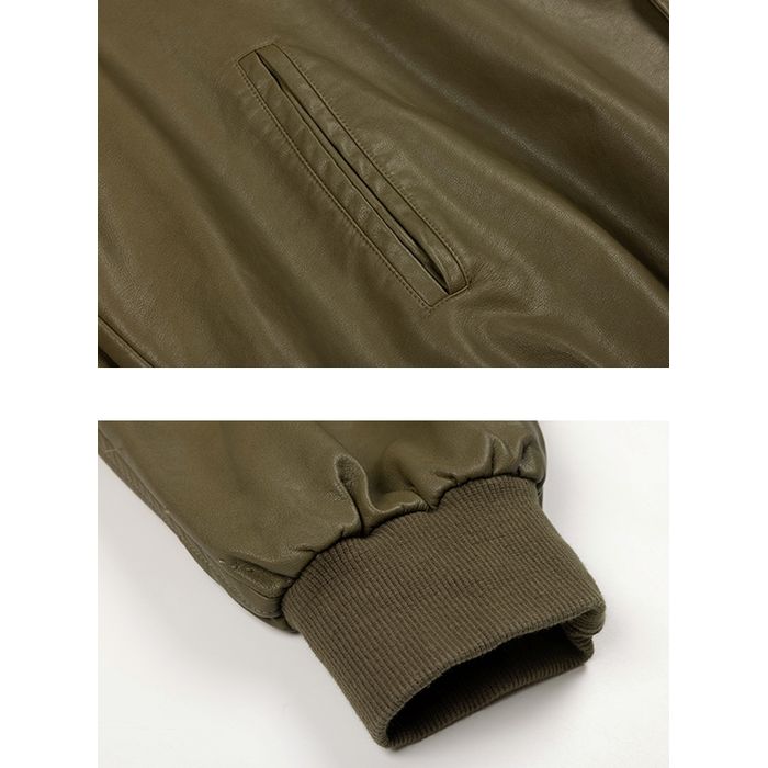 フェイクレザー ブルゾン M10427