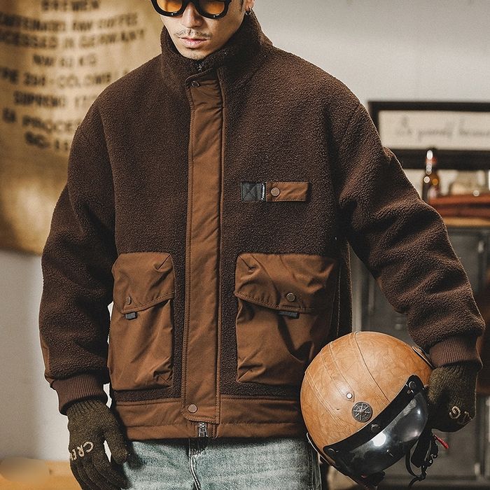 異素材切り替え ボアジャケット　M10568