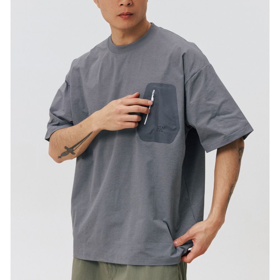 ジップポケット ワイド Tシャツ　M10715