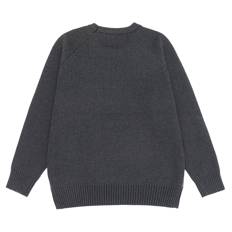 配色切替 クルーネック ニット　M10641