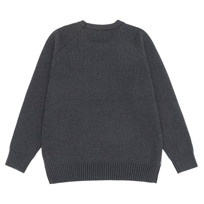 配色切替 クルーネック ニット　M10641