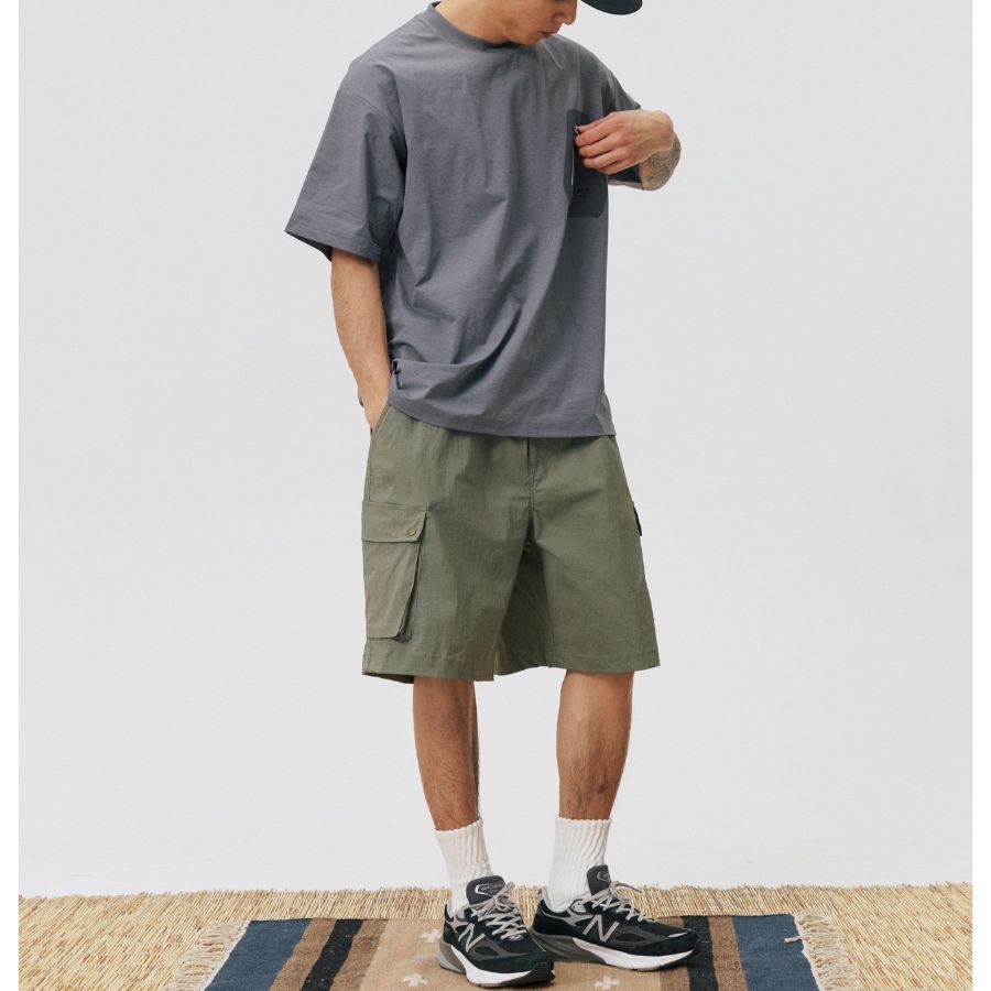 ジップポケット ワイド Tシャツ　M10715