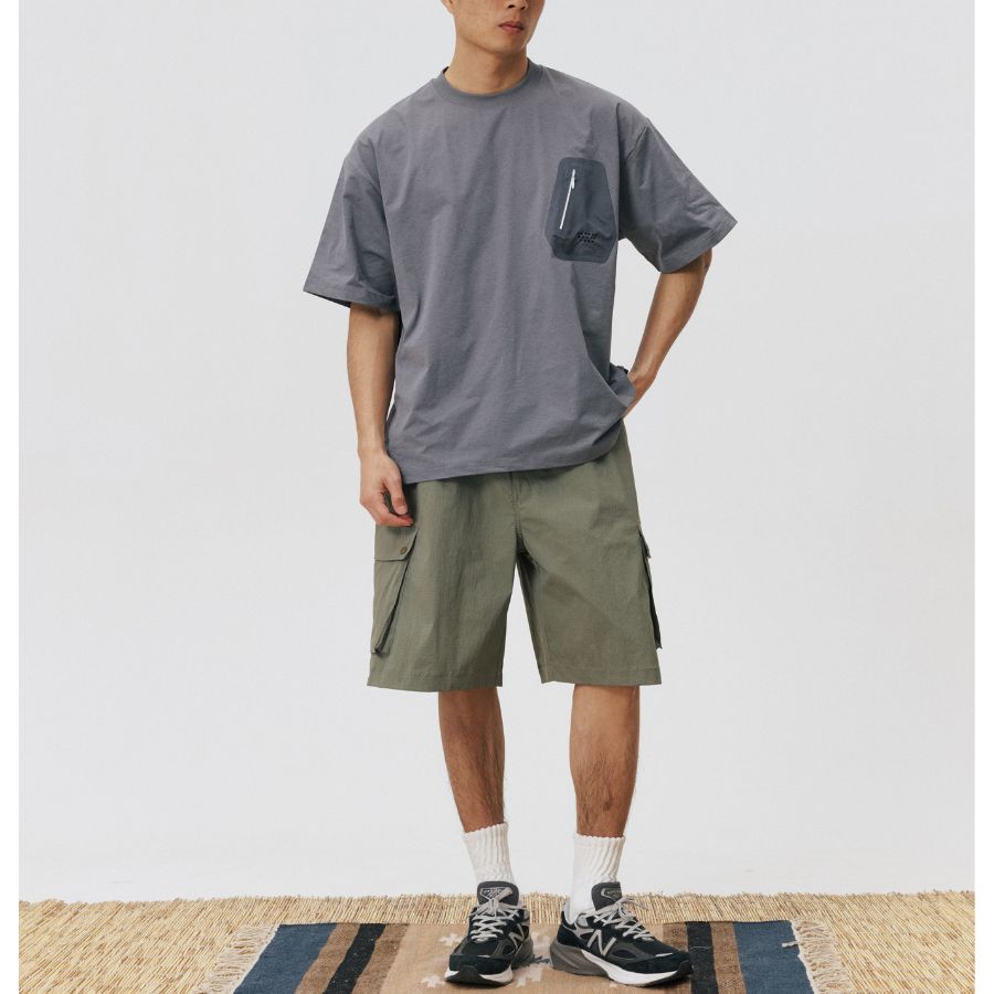 ジップポケット ワイド Tシャツ　M10715