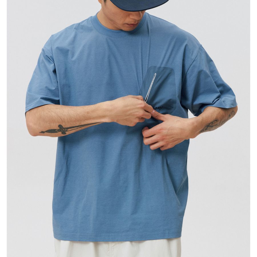 ジップポケット ワイド Tシャツ　M10715
