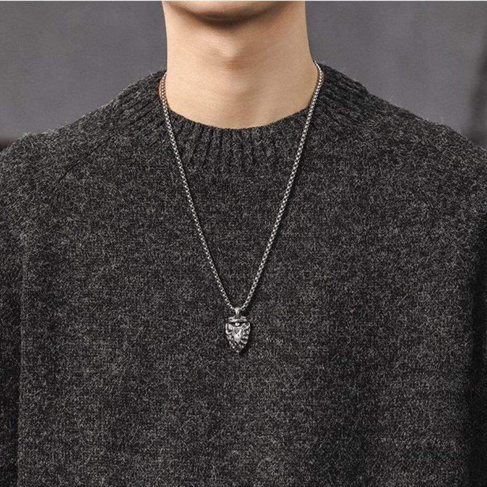 ヴィンテージ調 クルーネック ニット　M10643