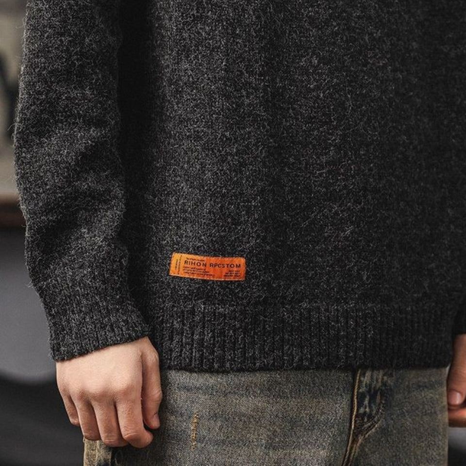 ヴィンテージ調 クルーネック ニット　M10643