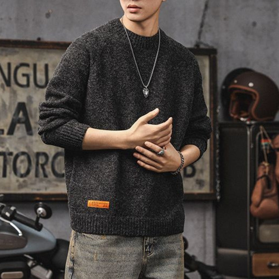 ヴィンテージ調 クルーネック ニット　M10643