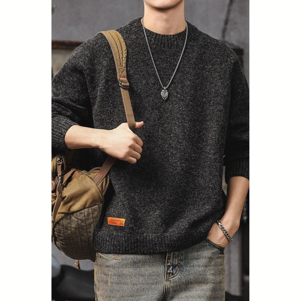 ヴィンテージ調 クルーネック ニット　M10643