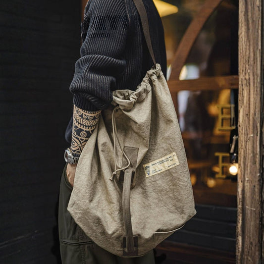 ヴィンテージ調 キャンバス ショルダーバッグ　M10644