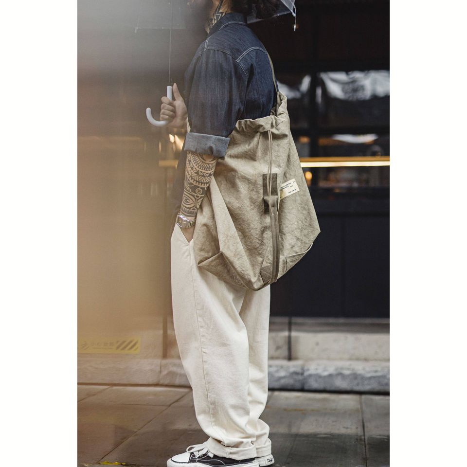 ヴィンテージ調 キャンバス ショルダーバッグ　M10644