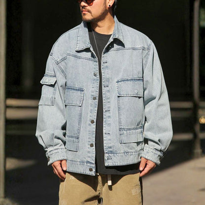 ウォッシュ加工 デニム ワークジャケット　M10645