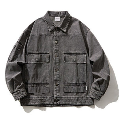 ウォッシュ加工 デニム ワークジャケット　M10645