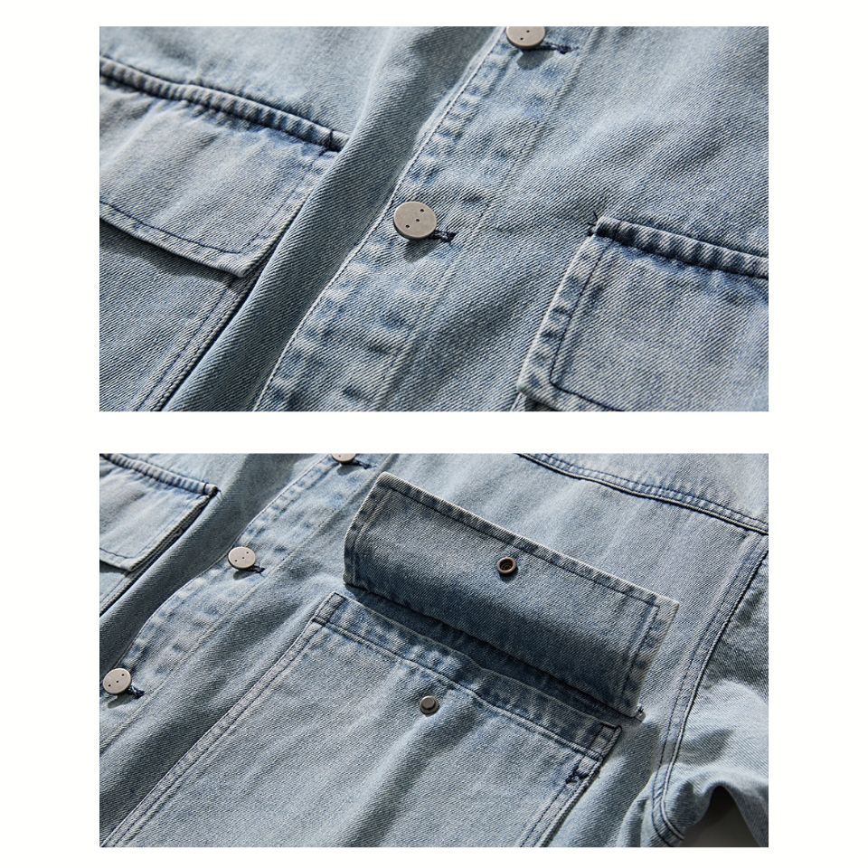 ウォッシュ加工 デニム ワークジャケット　M10645