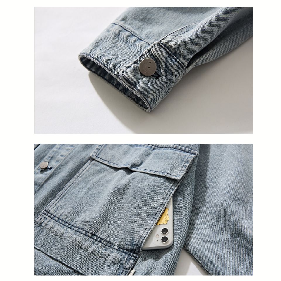 ウォッシュ加工 デニム ワークジャケット　M10645