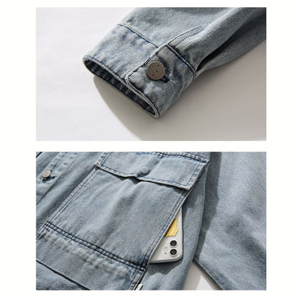 ウォッシュ加工 デニム ワークジャケット　M10645