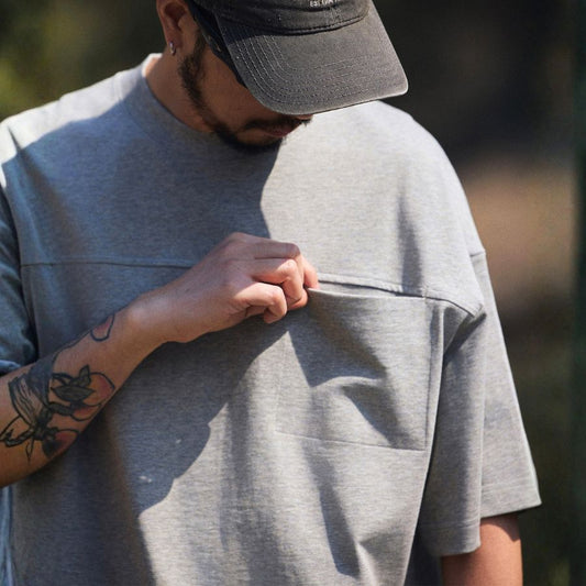 切り替えポケット コットン Tシャツ　M10718