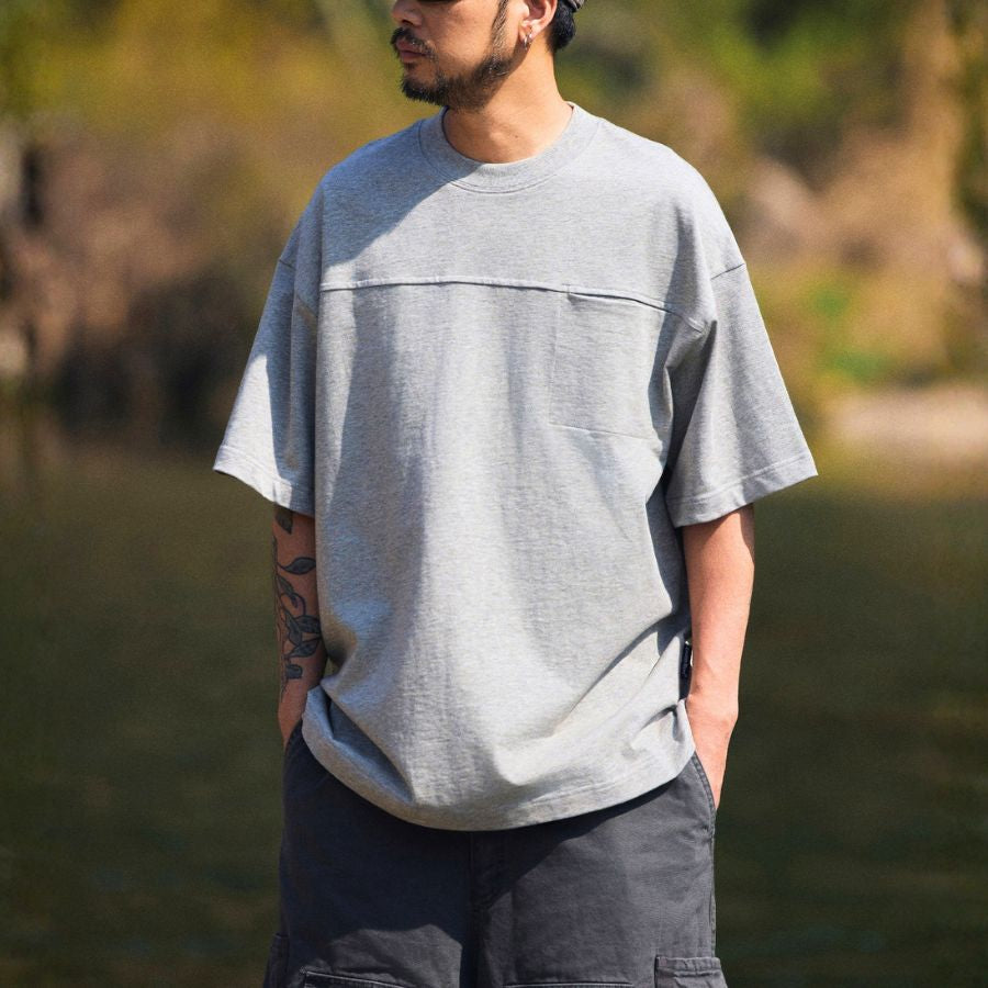 切り替えポケット コットン Tシャツ　M10718