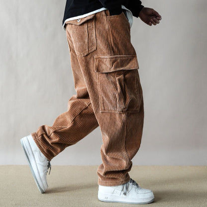 裏起毛 ワイド コーデュロイパンツ　M10647