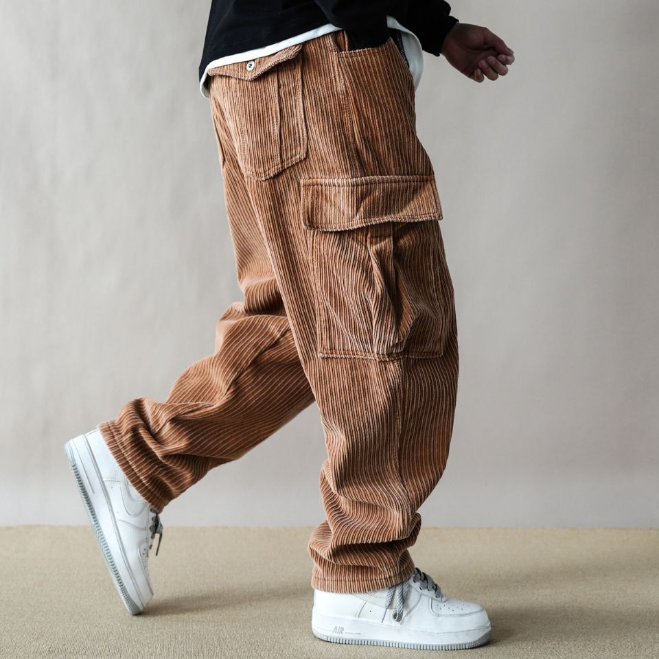 裏起毛 ワイド コーデュロイパンツ　M10647