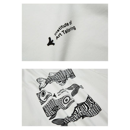 フィッシュ バックプリント Tシャツ　M10720