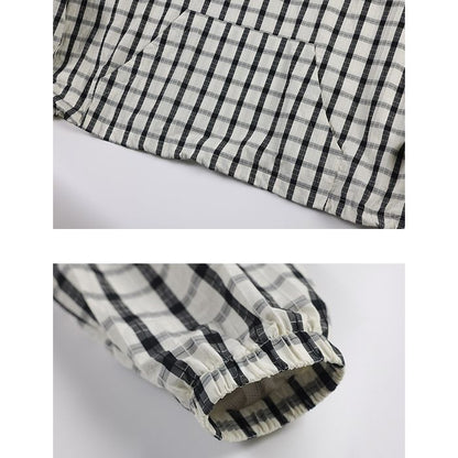 チェック柄 プルオーバー フーディ　M10373