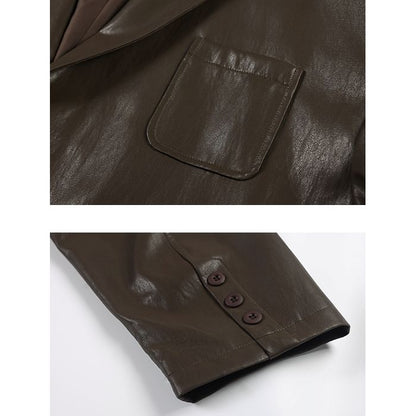 フェイクレザー ジャケット M10385