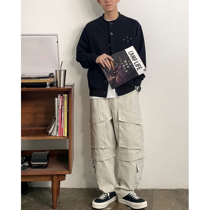 ドットラベル カーディガン　M10536