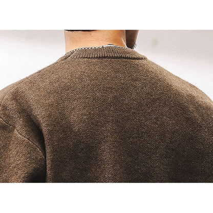 ストライプ柄切替 ニット プルオーバー　M10344