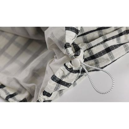 チェック柄 プルオーバー フーディ　M10373