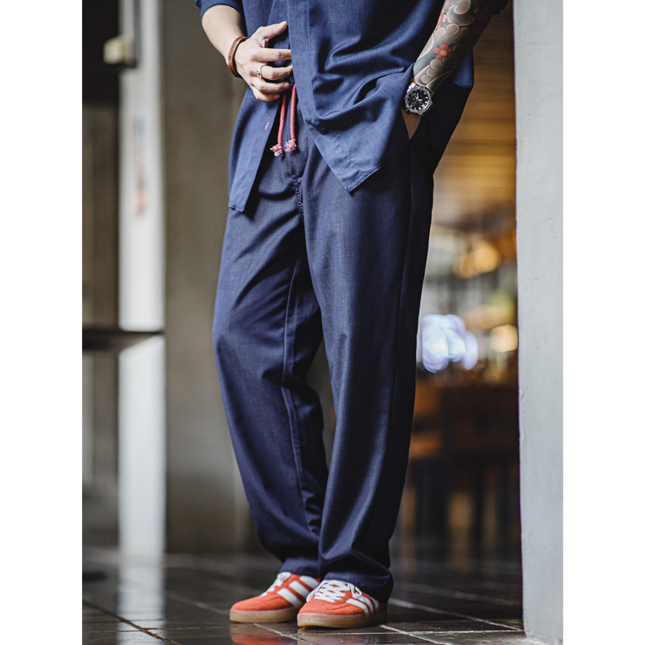 ルーズドレープストレートパンツ M10467