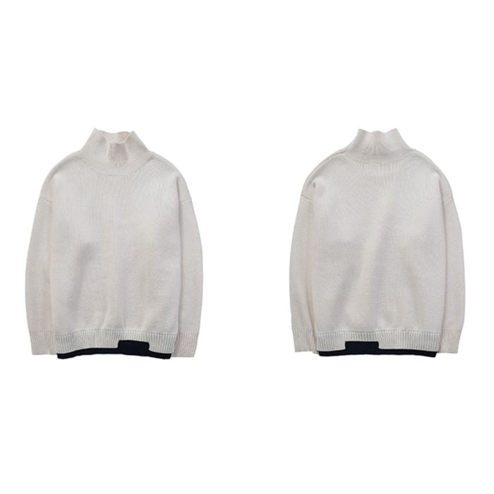 レイヤードデザイン タートルネックニット　M10532