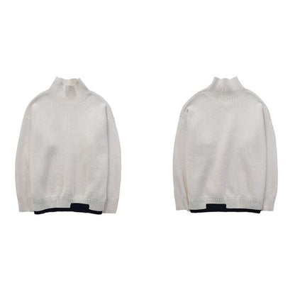 レイヤードデザイン タートルネックニット　M10532