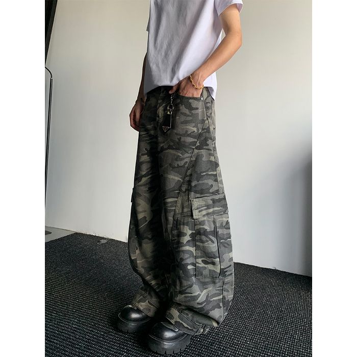 カモフラージュ柄 カーゴパンツ M10488