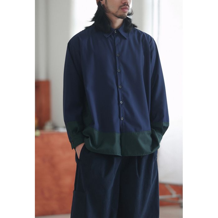 切り替えデザイン 長袖シャツ　M10380